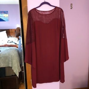 Wine Thalía Sodi Dress — Worn Once